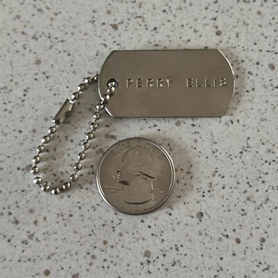 Perry Ellis Clothing Company Medal FOB Keychain Key Ring #47807