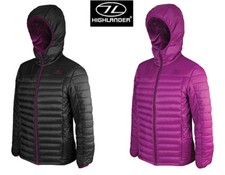 Highlander Ladies Womens Hooded Barra Thermal Quilted Outdoor Puffer Jacket New