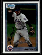 Jefry Marte signed auto 2010 Bowman Chrome #BCP112 card
