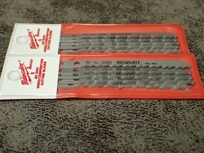 (10-pk) 48-42-0400 Milwaukee 6T, 5/16'' Jig Saw Blades 3-1/8'' OAL (BN38)