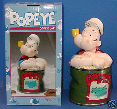 NIB Enesco Popeye Cookie Jar #686247