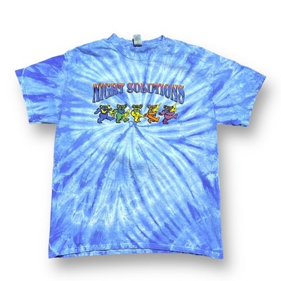 Gildan T-shirt Unisex Night Solutions Tie Die Bears Tee Size L