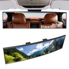 Broadway Car Rear View Mirror Hd Anti Glare Universal 12 Inch Panoramic White