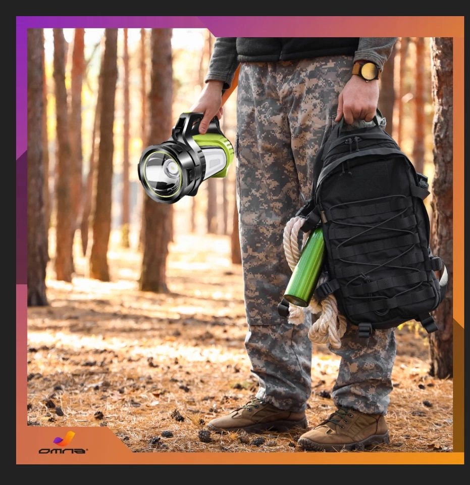 Wiederaufladbare Taschenlampe Suchscheinwerfer die leistungsstärkste LED sehr starke Powerbank - Bild 2 von 4