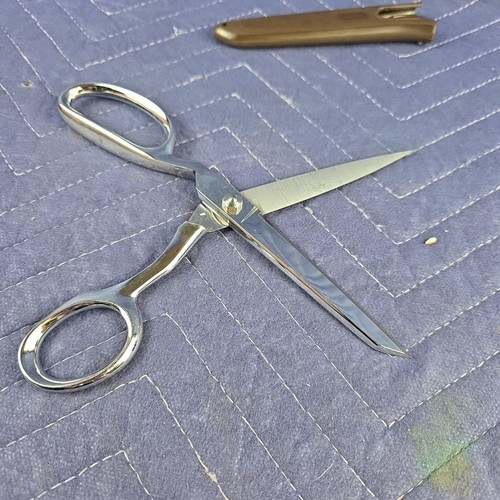 Gingher 8" Scissors True Left Hand Chrome Brazil, W/ Blade Protector - Picture 4 of 6