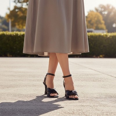 COACH MARCEY LEATHER SANDAL ブラック US7 Coach Quincey Heeled Sandal Black Leather Womens 7.5 B Top Knot