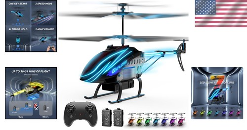 Rechargeable 30-min RC Helicopter with Altitude Hold for Kids - Learn & Play - Picture 2 of 11