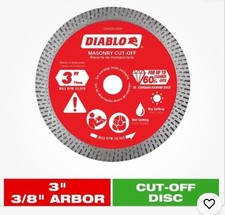 Diablo DMADC0300, 3-in. Diamond Masonry Continuous Rim for Cut-Off Saw