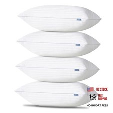 Pillows Queen Size Set of 4, Cooling Hotel Quality Bed Queen Pack of 4 White