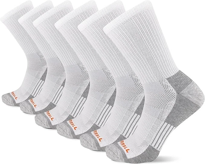 Merrell Unisex Adult Wool Everyday Hiking Crew Socks (3-Pairs)