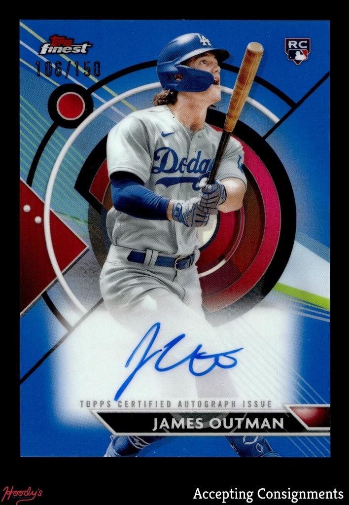 2023 Finest Autographs Blue Refractors #FAJO James Outman RC Rookie AUTO /150