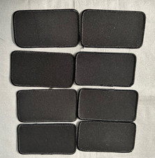 4.50 inch x 2.50 inch black sew on patch- 8 pieces