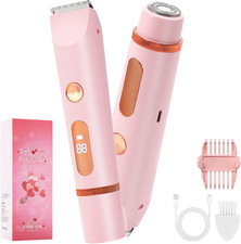 2 in 1 Women Electric Shaver Dual Head Bikini Trimmer for Women IPX7 Waterproof