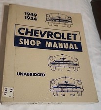 Chevrolet Shop Manual 1949 -1954 Passenger Cars Great Cond