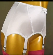 Sexy Girdle  Vintage style  Satin Suspender Garter Belt W 6 Adjustable Straps