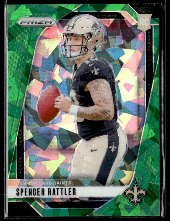 L73,031 - 2024 Panini Prizm Prizms Green Ice #388 Spencer Rattler
