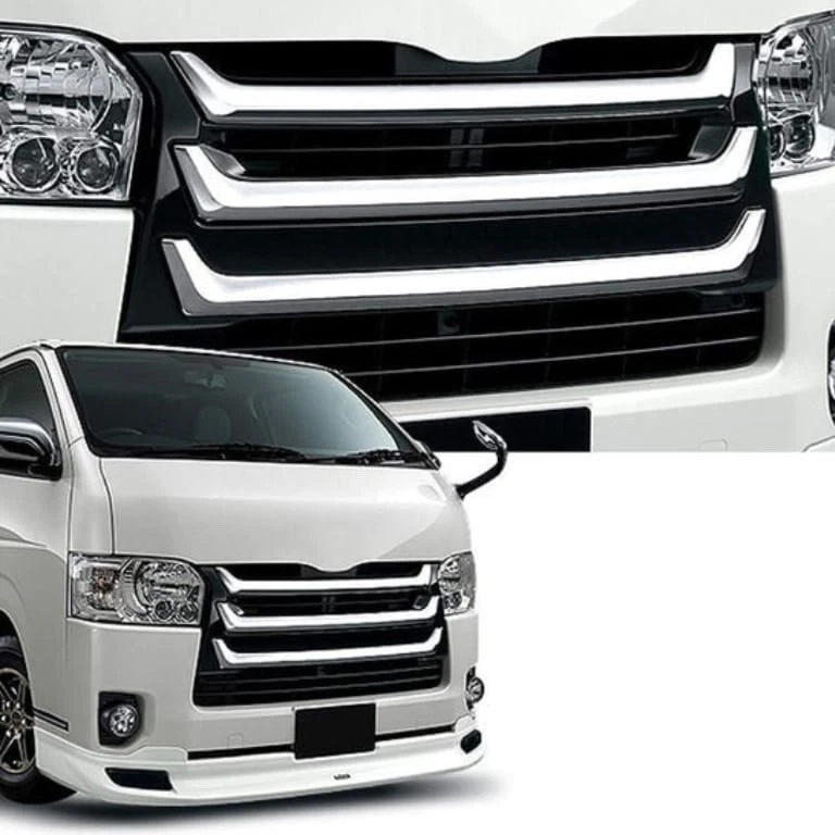 Chrome Front Grille For Toyota Hiace KDH 200 Series 4 Type 2014-17 - Image 3 of 3