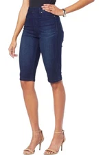 DG2 by Diane Gilman Virtual Stretch Pull-On Bermuda Short Basic Indigo