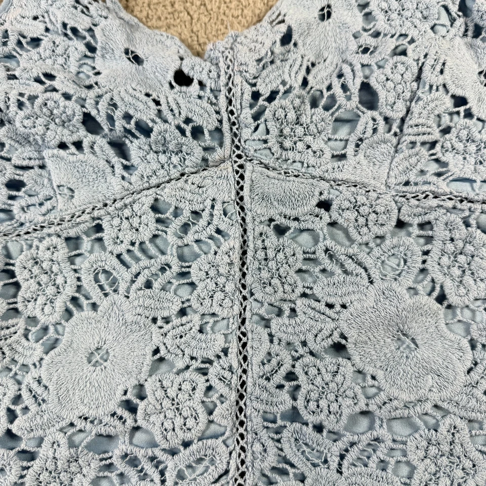 Ambiance женщин цветочный крючком богемное укороченный кокетка кружева Майка серый размер L - Изображение 2 из 4