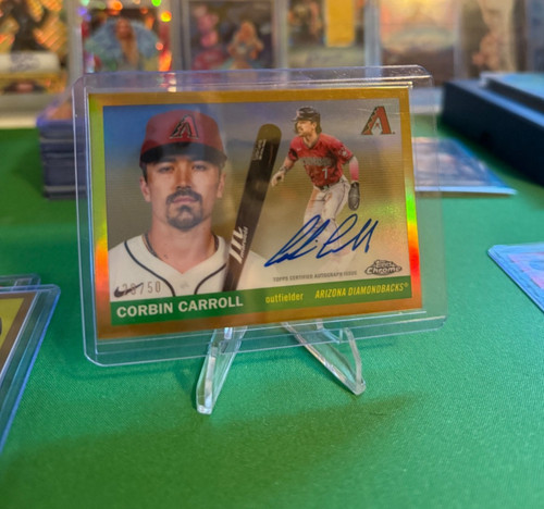 CORBIN CARROLL 2025 Topps Chrome Platinum True Gold Refractor Auto /50 Arizona
