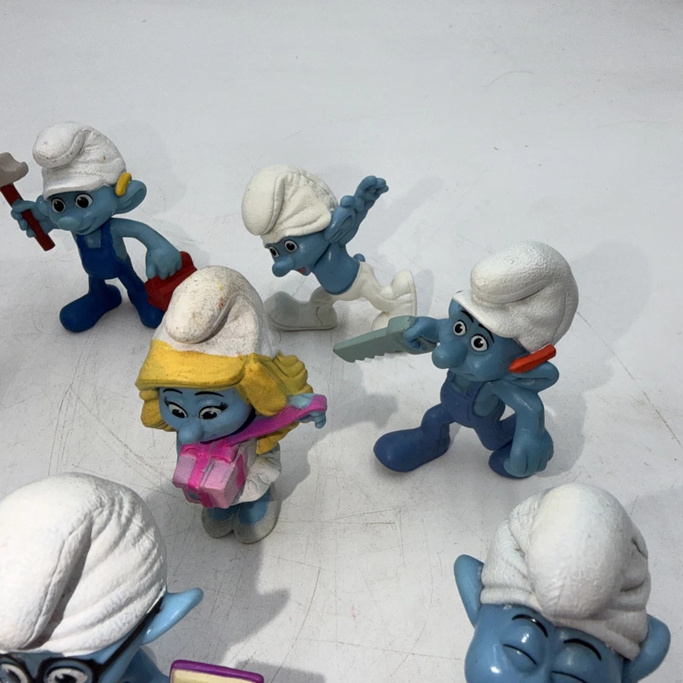 "Figuras de Pitufo - Lote de 15 - Juguetes Happy Meals vintage de Peyo de 3"" McDonalds" Foto 3 de 4