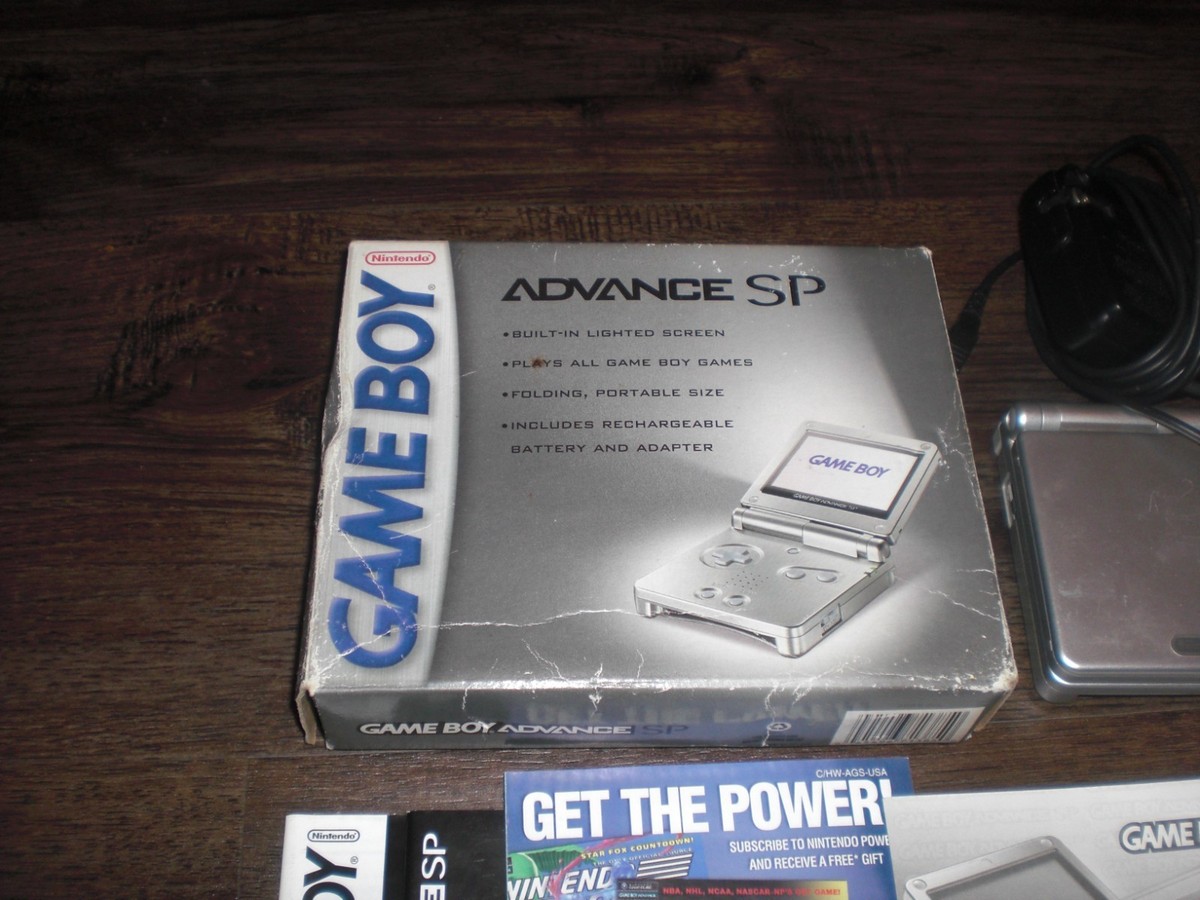 Nintendo Game Boy Advance GBA SP AGS-001 Silver Console System