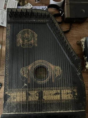 Antike Zither Engel Guitarr Zither um 1900 - Bild 1 von 4