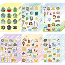 Fancy Land 575 Pcs Passover Stickers for Kids Pesach Colorful