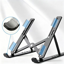 Adjustable Aluminum Laptop Stand Foldable Desk Riser Portable Notebook Holder