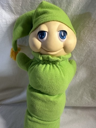 Vintage GREEN GLO WORM Plush Toy 1982 Original TESTED Lights Up WORKS - Picture 4 of 10