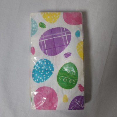 24 Two-Ply Paper Hostess Napkins Guest Towels Way to Celebrate! Easter Eggs