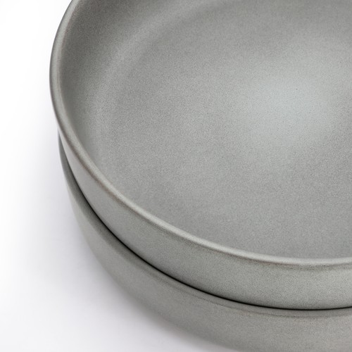 Soho Lounge Bryant Park 2 Piece 8 Inch Stoneware Dinner Bowl Set in Gray - Picture 3 of 5