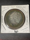 Rainbow Toned 1971 Canada 1 Dollar Elizabeth II British Columbia 0.500 Silver — photo 1