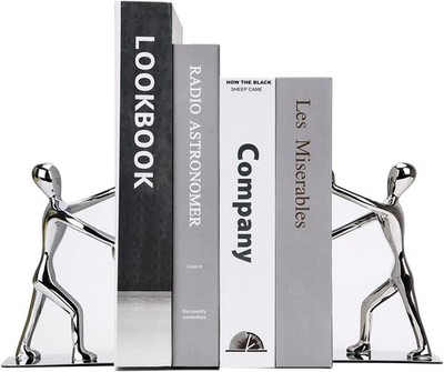 MerryNine Kung-Fu-Mann-Buchstützen Edelstahl Buchstütze Schutz Metall Geschenk