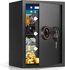 2.6 Cu. Ft Fireproof Large Home Waterproof Anti-Theft Safe Box Digital Key Lock