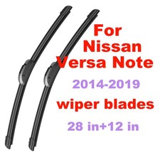 For Nissan Versa Note 2014-2019 Windshield Wiper Blades 28 In12 In All-season