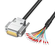 DB15 Male connector to bare wire 3.3ft,24AWG DB15 Male RS232/RS485 15Pin Seri...