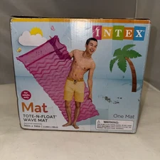 Intex Inflatable Pink Tote-N-Float Wave Mat,90"x34" Adult Size Brand New