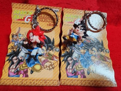 Dragon Ball GT Gogeta Goku Figure Keychain 2 Types, PVC/Metal, Used, Minor