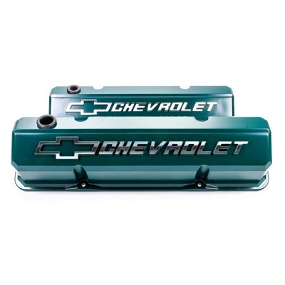 Proform 141-933, Pair Valve Cover Slant-Edge for SB Chevy Tall Baffled Aluminum