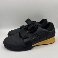 TYR L-1 Lifter Shoes Mens Size 10 Black Gold Weightlifting Gym Worn Once
