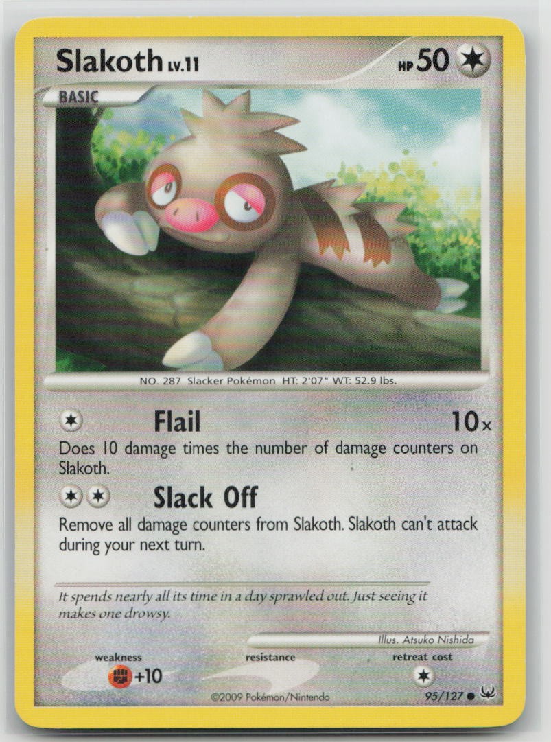 Slakoth 95/127 Common Platinum Pokemon Moderately Played
