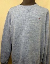 Tommy Hilfiger Men s Crewneck Sweatshirt XL Blue Heather Logo
