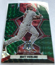 2022 Panini Mosaic Baseball Matt Vierling Phillies Green Mosaic Prizm Rookie 237