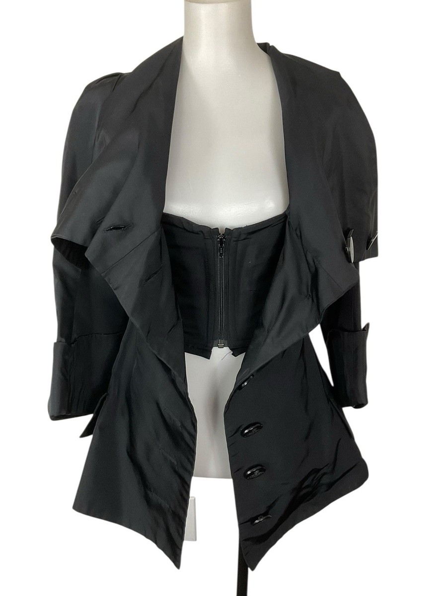 VIVIENNE WESTWOOD GOLD LABEL ICONIC SILK JACKET WITH CORSET US SIZE 2 View 5