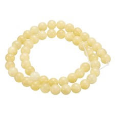 50pcs Yellow Jade Natural Stone Beads 6mm Round Loose Bead