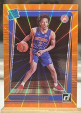 2021-22 Panini Donruss- Rated Rookie Cade Cunningham #211 Holo Orange Laser (RC)