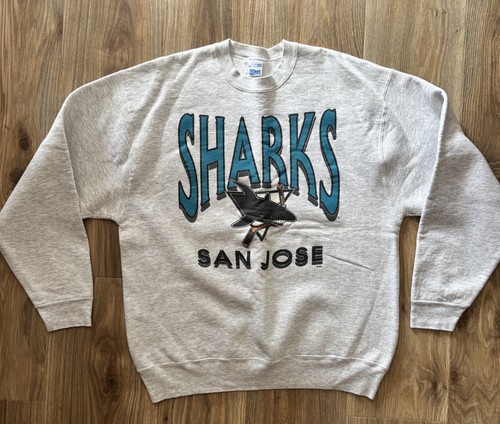 Vintage San Jose Sharks Crewneck Size Men’s L 90s Salem Sportswear