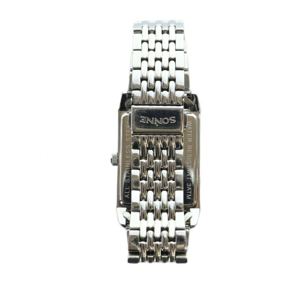 SONNE Watch Chronograph Rectangular Silver Color … - image 3