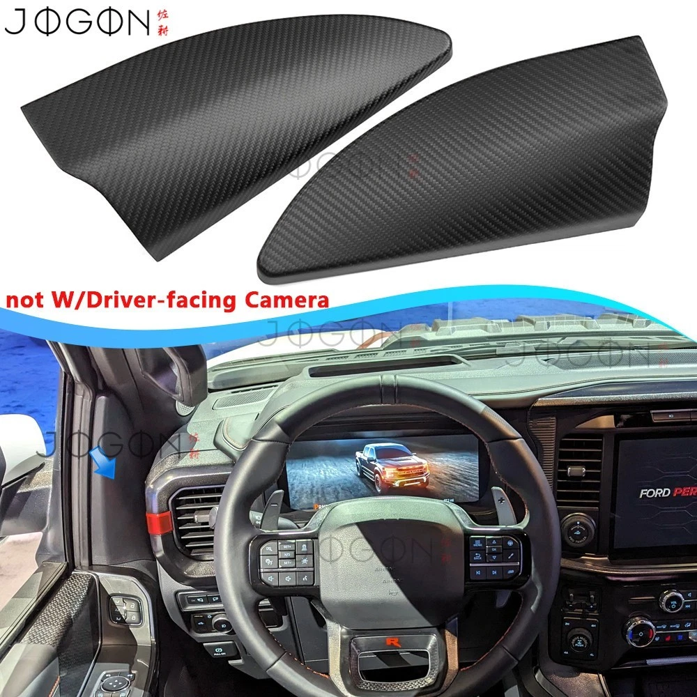 Dry Carbon Inner A Pillar Triangle Cover Window For Ford F150 Raptor R 2021-2025 - Picture 1 of 14